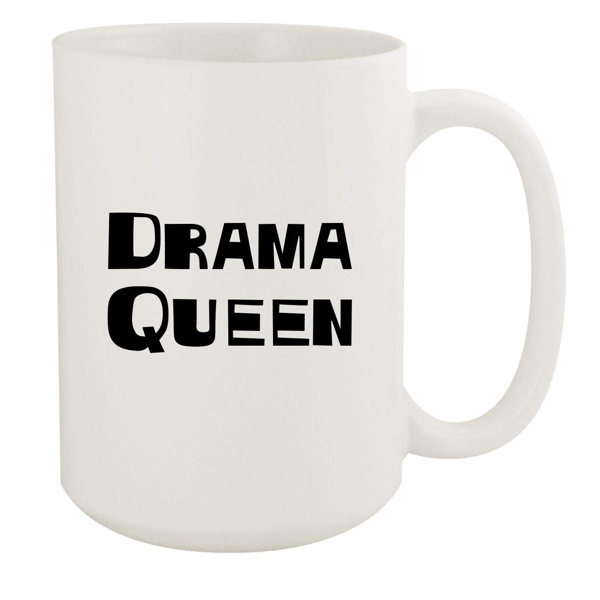 Drama Queen - 15oz White Ceramic Coffee Mug with Handle, Perfect for Home, Office & Gifts | Funny Novelty Gift for Women & Coffee Lovers
