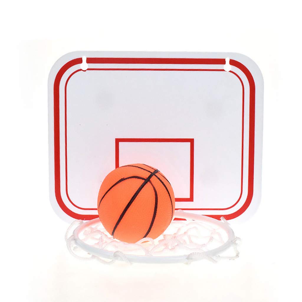 Dowager Indoor Hanging Basketball Hoop Set with Plastic Backboard & Ball - Easy No-Drill Mount for Kids & Adults - Perfect for Home, Office, or Dorm Room Play
