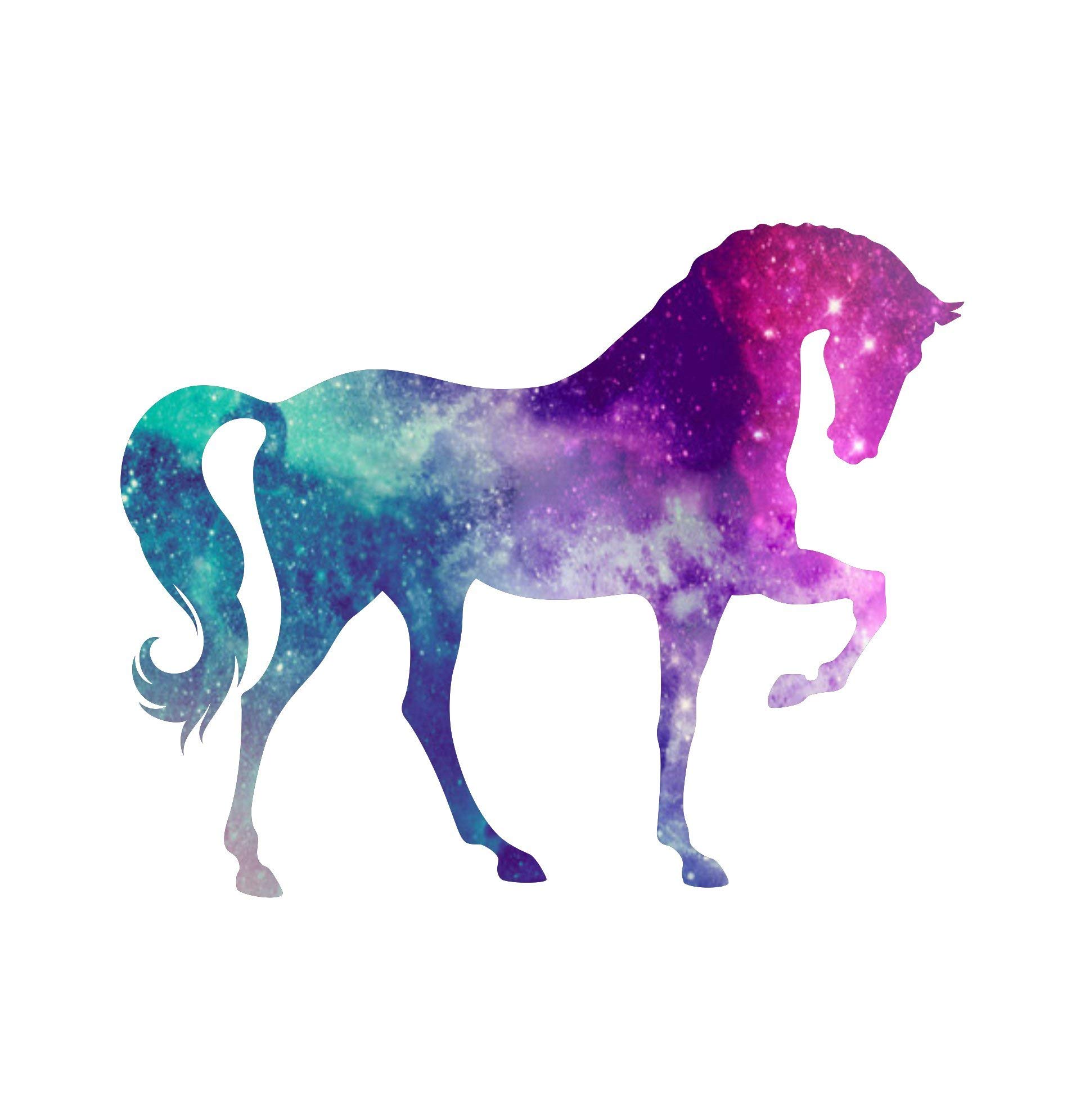 Custom Horse Starry Sky Vinyl Car Decals - Waterproof 5