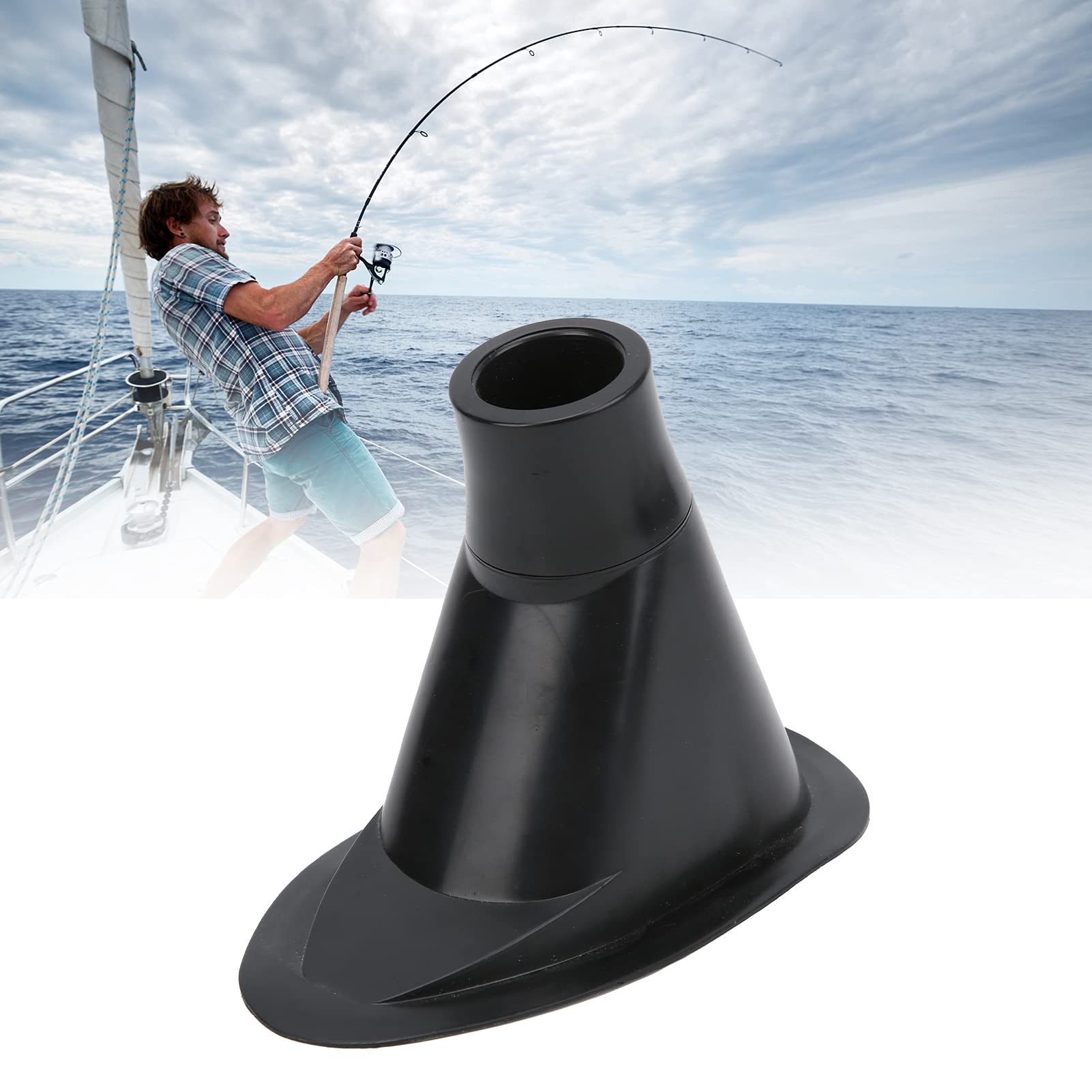 Durable Plastic Fishing Rod Holder & Pole Support Mount for Inflatable Boats - Secure Fishing Rods & Parasols | Perfect for Kayak Fishing, Beach Camping & Boat Accessories