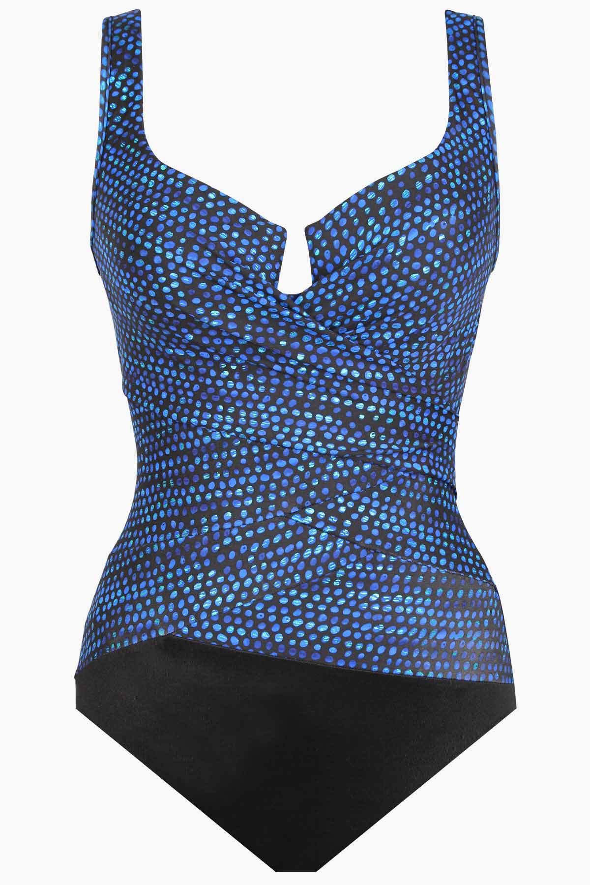Layered Escape One Piece Swimsuit - Trendy Dot Print Bathing Suit for Women | Perfect for Beach Vacations, Pool Parties & Summer Getaways