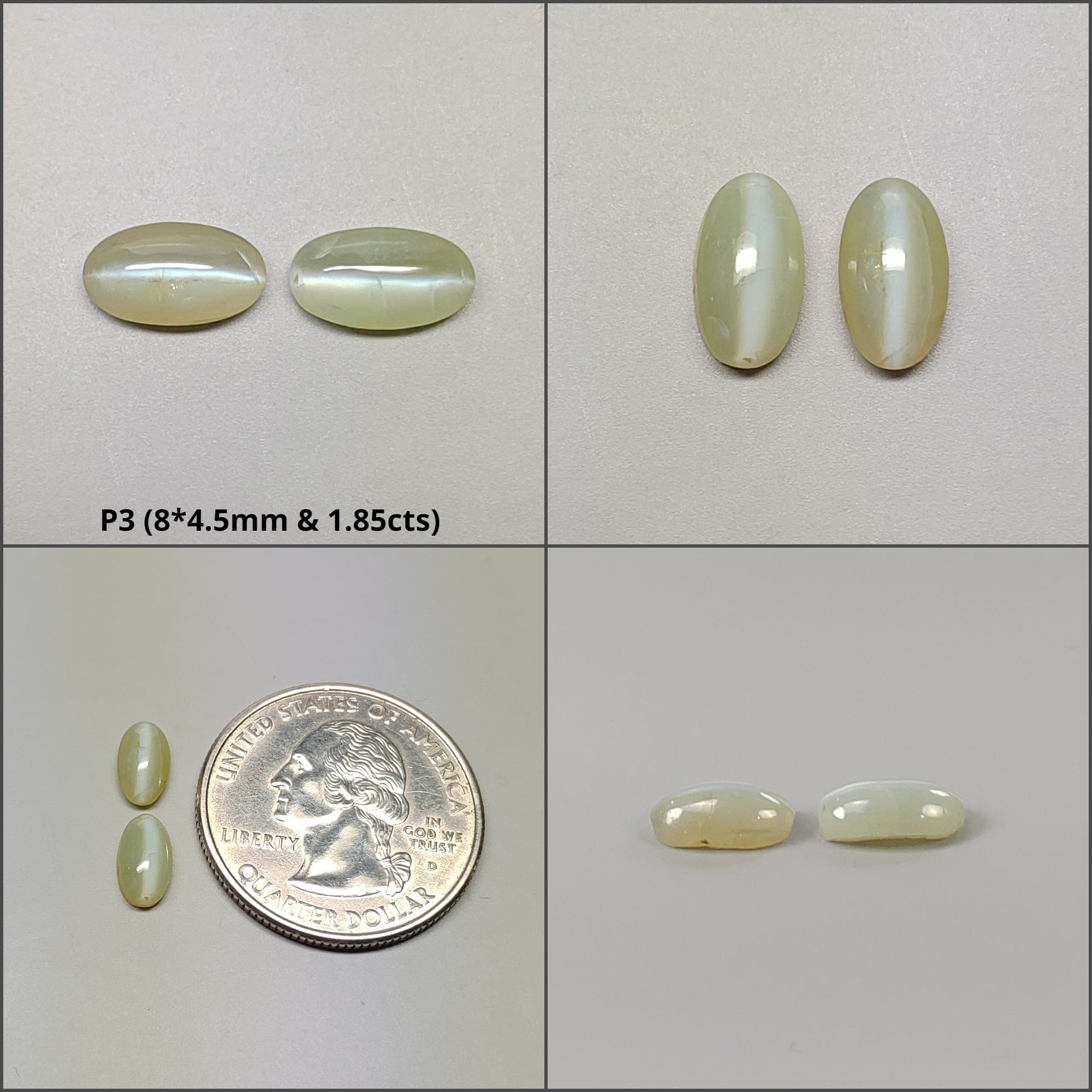 Natural Untreated Unheated Chrysoberyl Cat's Eye Gemstone Cabochon - Oval Shape for Jewelry Making, Healing Crystals & Spiritual Collection