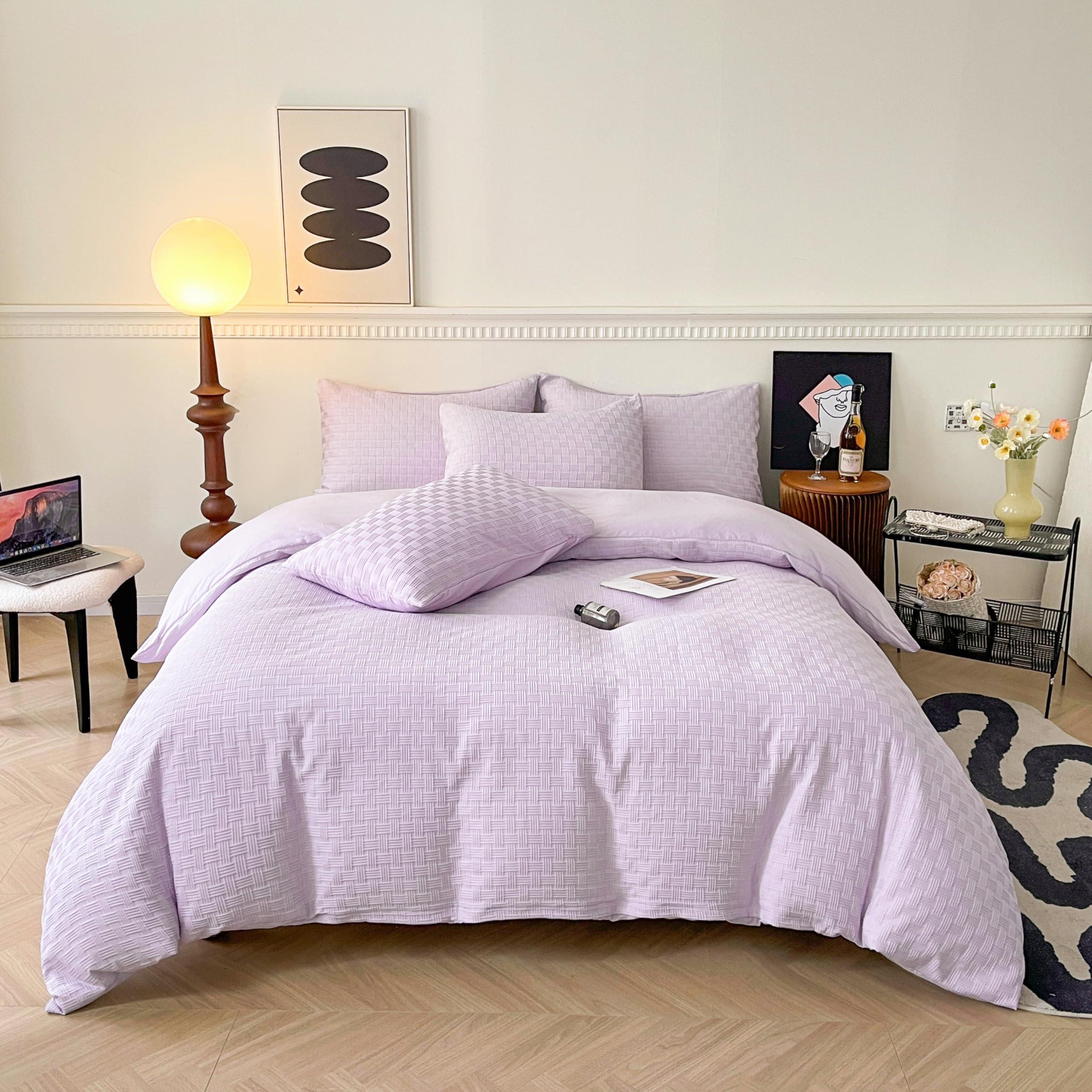 TRWLCFF White Duvet Cover Set - 3 Piece Queen Size (90