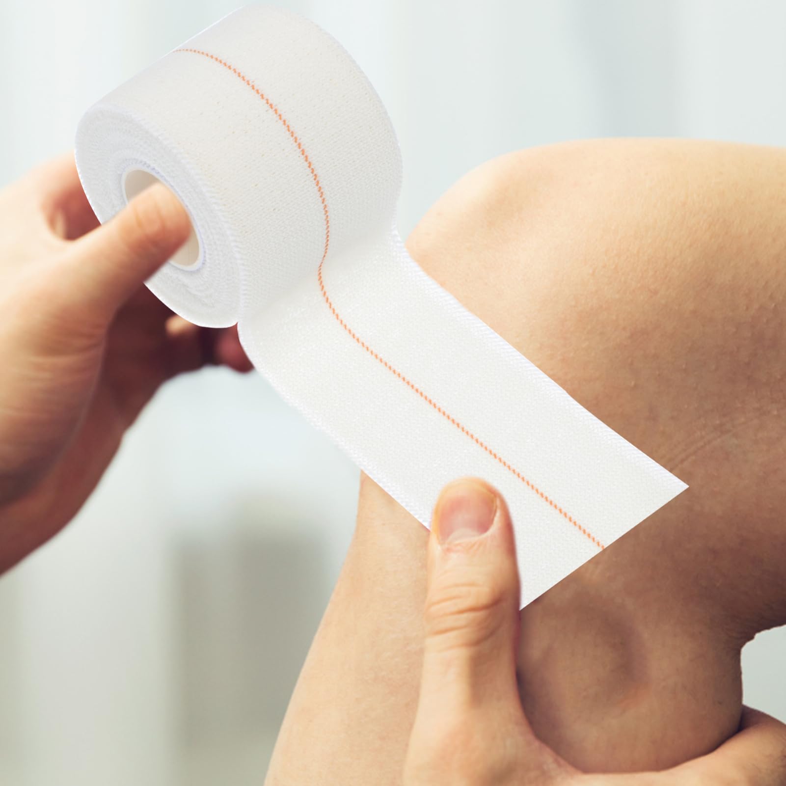 SUPVOX White Sports Athletic Tape - 1 Roll Cotton Bandage for Wrist Support, Injury Prevention & Muscle Stability | Ideal for Basketball, Volleyball, Gym Workouts & Physical Therapy