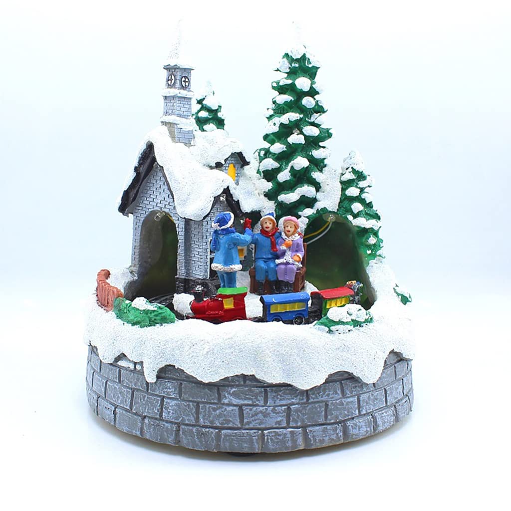 LED Music Snow House Decorations - Luminous Christmas House Statue for Desktop, Party & Wedding Decor - Perfect for Holiday Home Decor, Gift Giving & Festive Celebrations