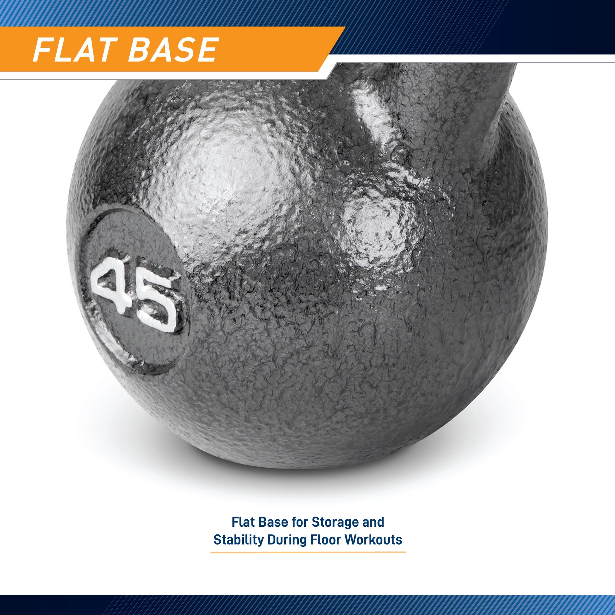 45lb Hammertone Kettlebell - Heavy Duty Cast Iron Kettle Bell for Strength Training, CrossFit, and Home Gym Workouts | Perfect for Weightlifting, HIIT, and Functional Fitness Exercises
