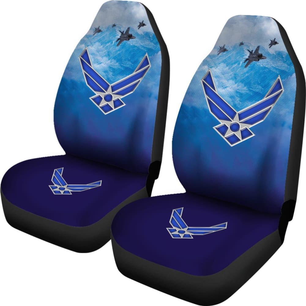 Premium US Air Force Military Printed Car Seat Covers - Durable & Stylish Auto Accessories for Patriotic Drivers - Perfect for Veterans Day, Military Appreciation & Patriotic Car Decor