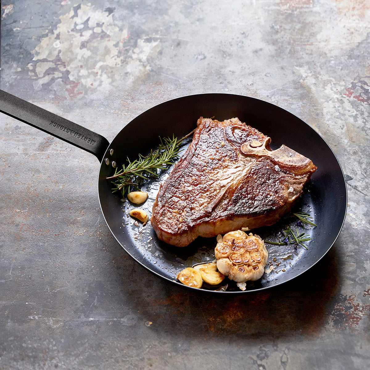Premium Merten & Storck Carbon Steel Fry Pan Set - 8, 10 & 12 Inch Professional Cookware for Searing, Frying & Sauteing - Perfect for Home Chefs & Restaurant Cooking