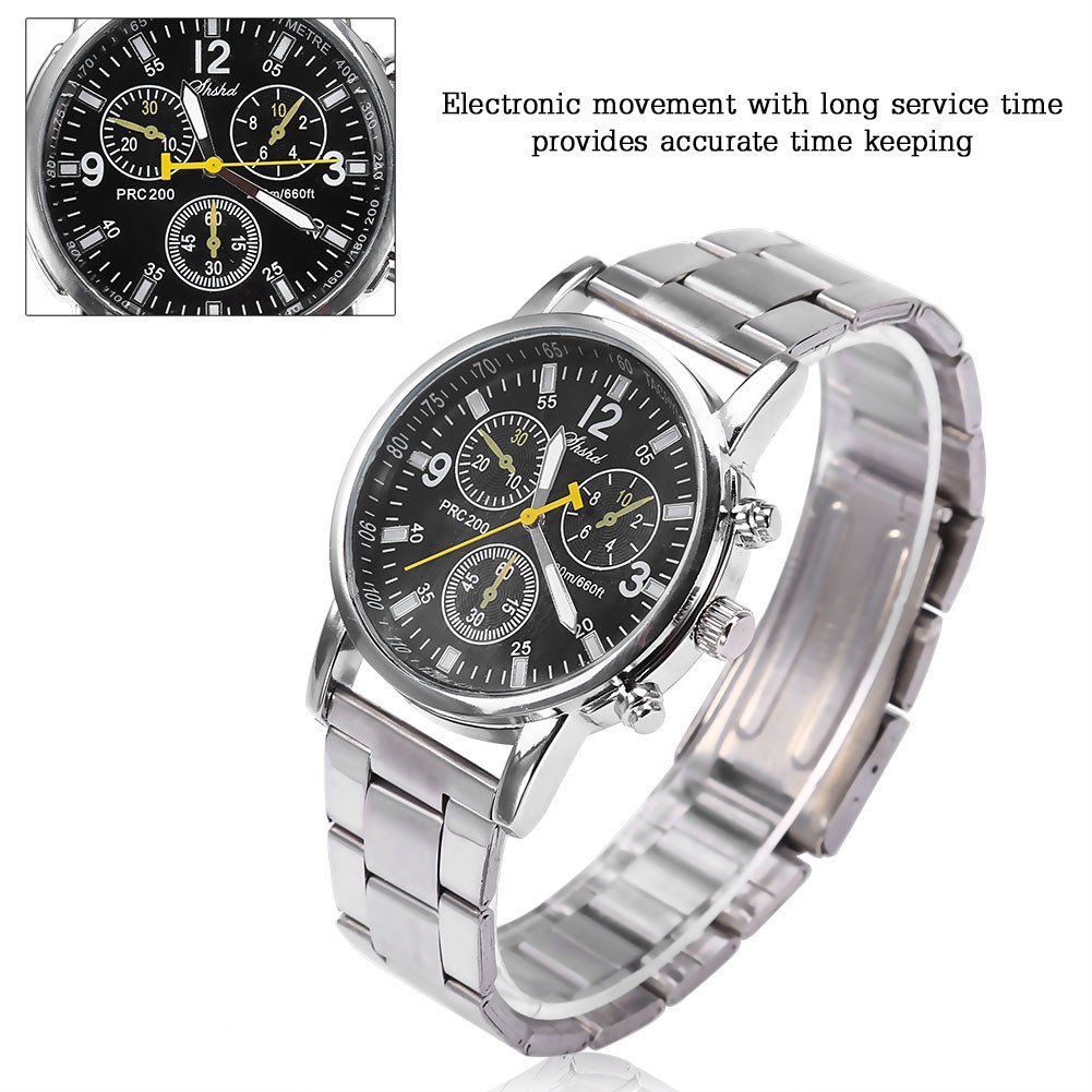 Zetiling Men's Analog Wrist Watch - Stainless Steel Band & Alloy Case - Stylish Minimalist Design (Black) - Perfect for Business, Casual Wear & Everyday Use