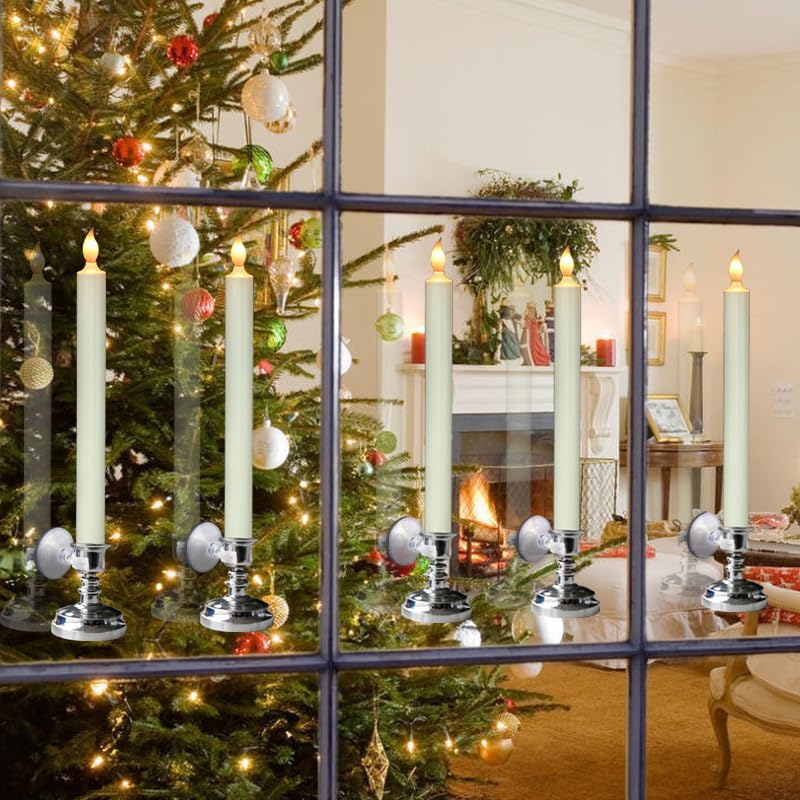 Flameless LED Candles with Remote & Timer - 6 Pack for Christmas Decor