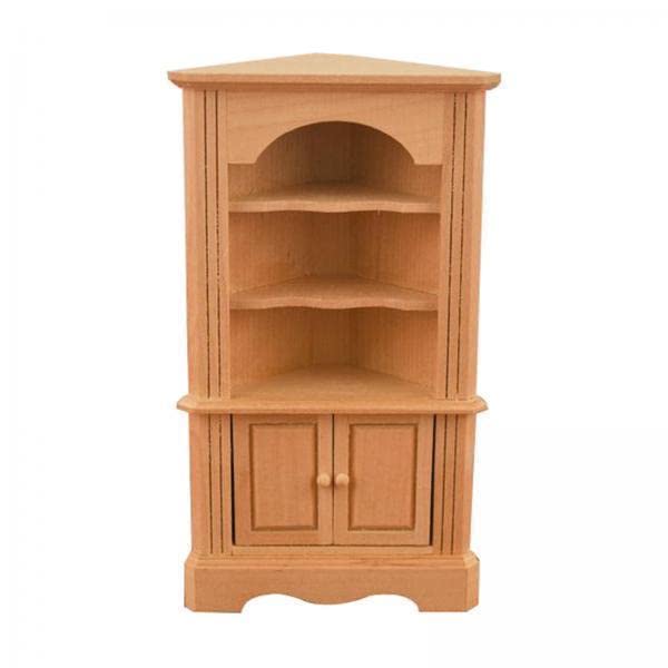 Harilla 4X 1:12 Scale Dollhouse Miniature Solid Wood Cabinet - Perfect for Dollhouse Decor, Collectors & Miniature Enthusiasts | Great for Displaying Tiny Items in Miniature Rooms