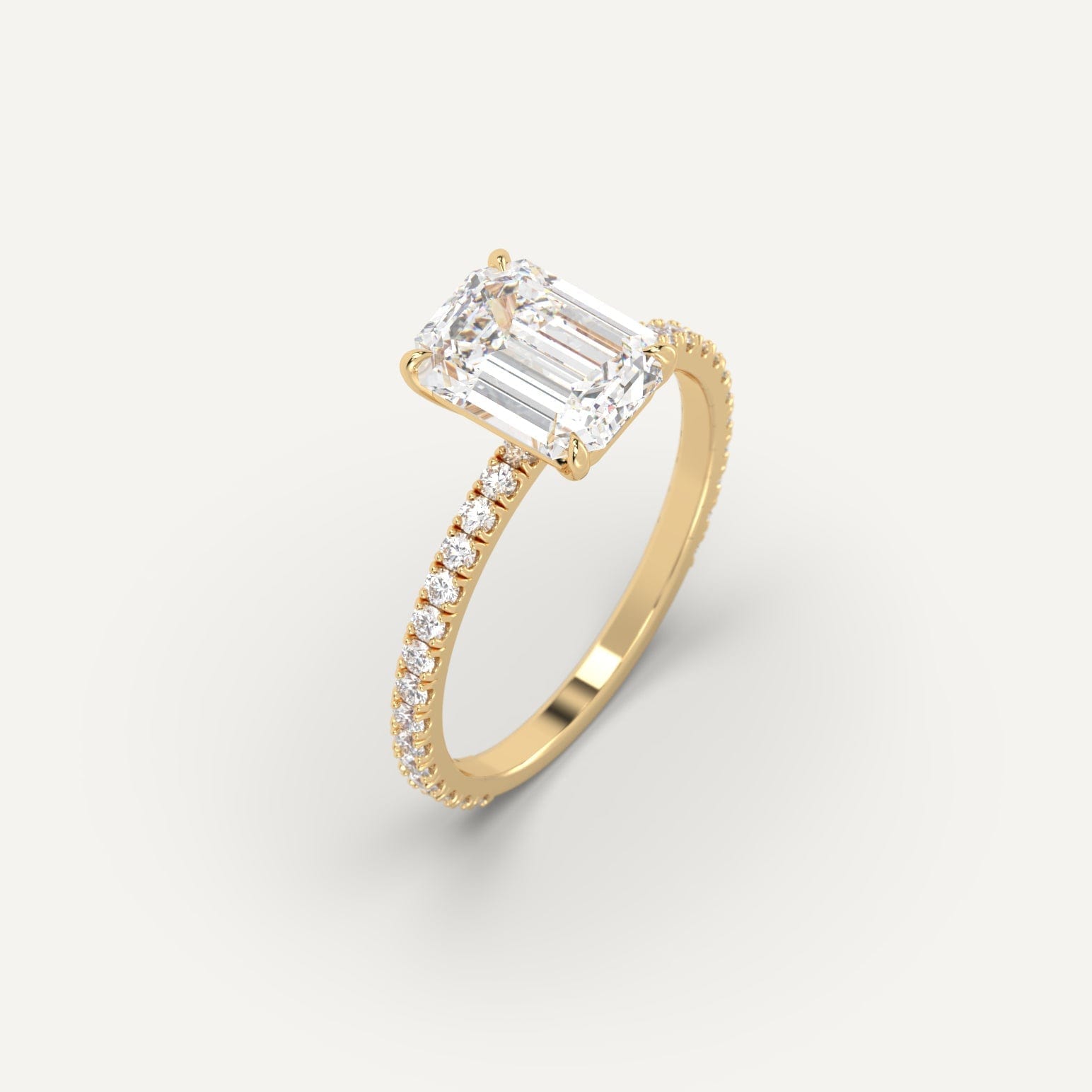 2 Carat Emerald Cut Diamond Ring - Elegant Solitaire Engagement Ring for Women - Perfect for Proposals, Weddings & Anniversaries