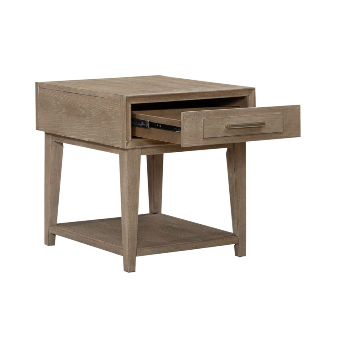 Brentwood End Table - Modern Wood Nightstand with Storage Shelf - Perfect for Living Room, Bedroom, or Office - Small Side Table for Lamps, Books & Decor