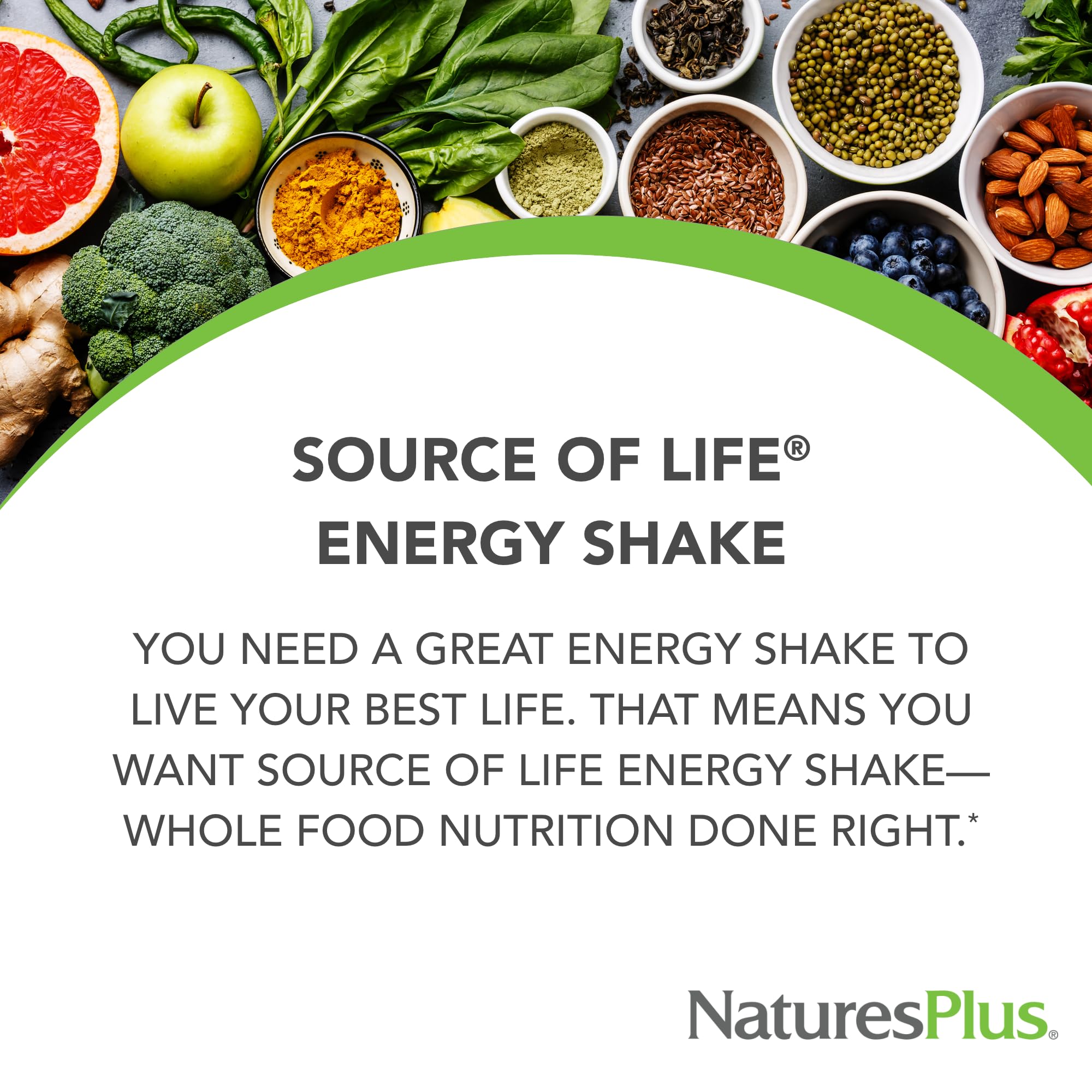 NaturesPlus Source of Life Energy Shake - 5 lbs Vegetarian Protein Powder, Granola Flavor | Multivitamin & Mineral Supplement | Non-GMO, Gluten-Free Meal Replacement (58 Servings) - Perfect for Post-Workout Recovery & Healthy Breakfast Smoothies