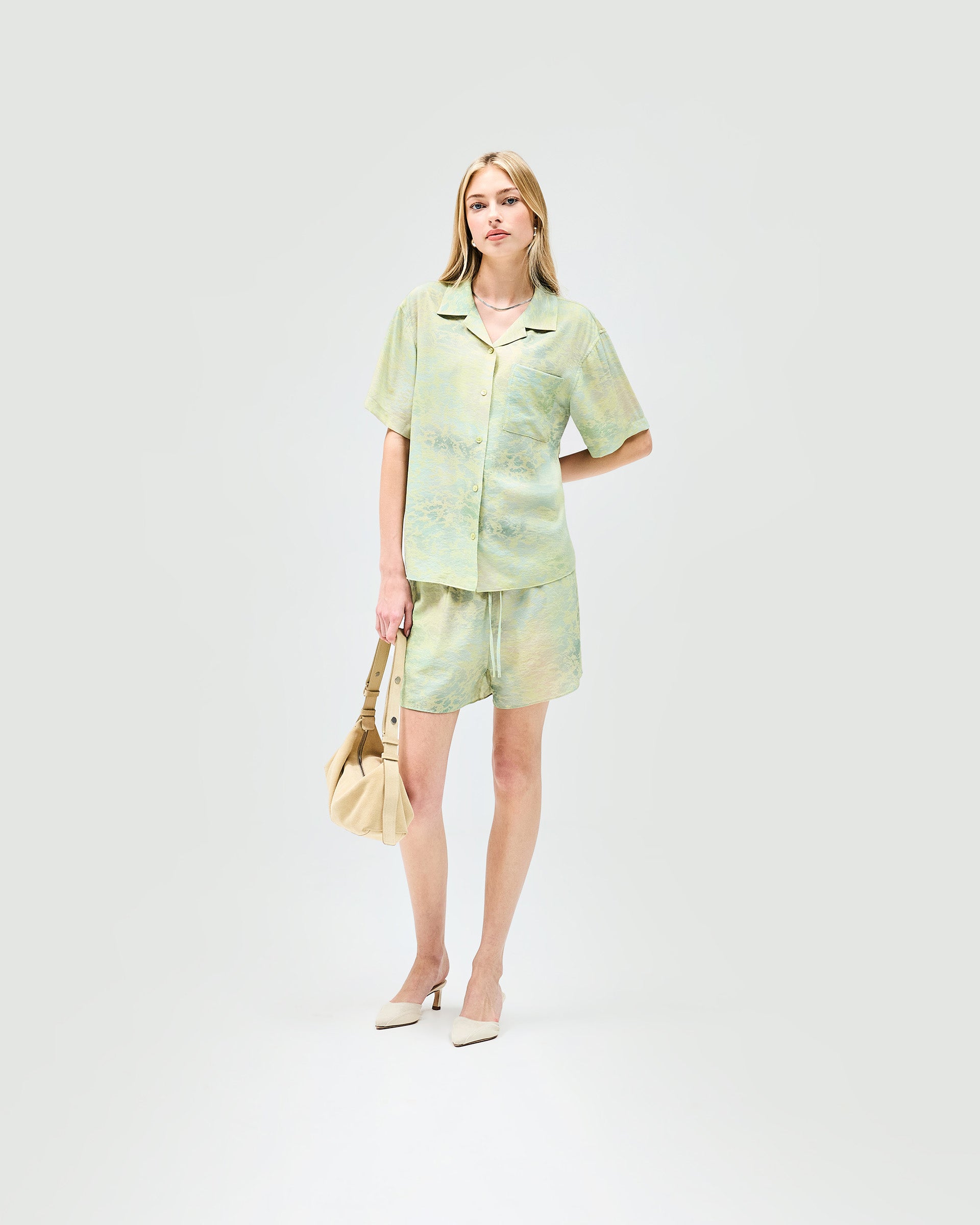 Mirage Shirt with Watermark Print - Stylish Casual Wear for Men & Women - Perfect for Parties, Outings, and Everyday Fashion