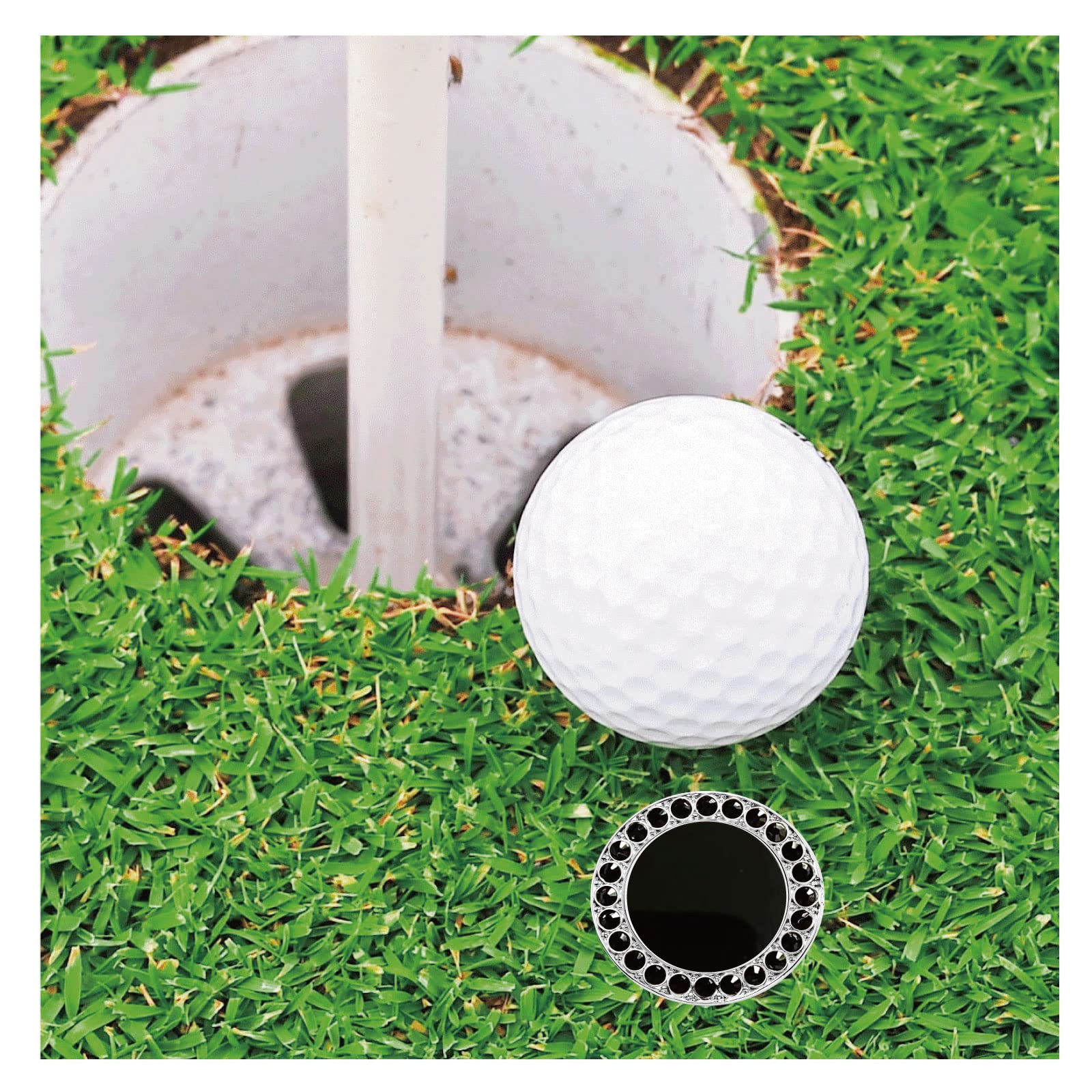 Pearl Crystal Golf Ball Marker Hat Clip - Premium Golf Accessories & Unique Golf Gifts for Women - Perfect for On-Course Style & Tournament Play