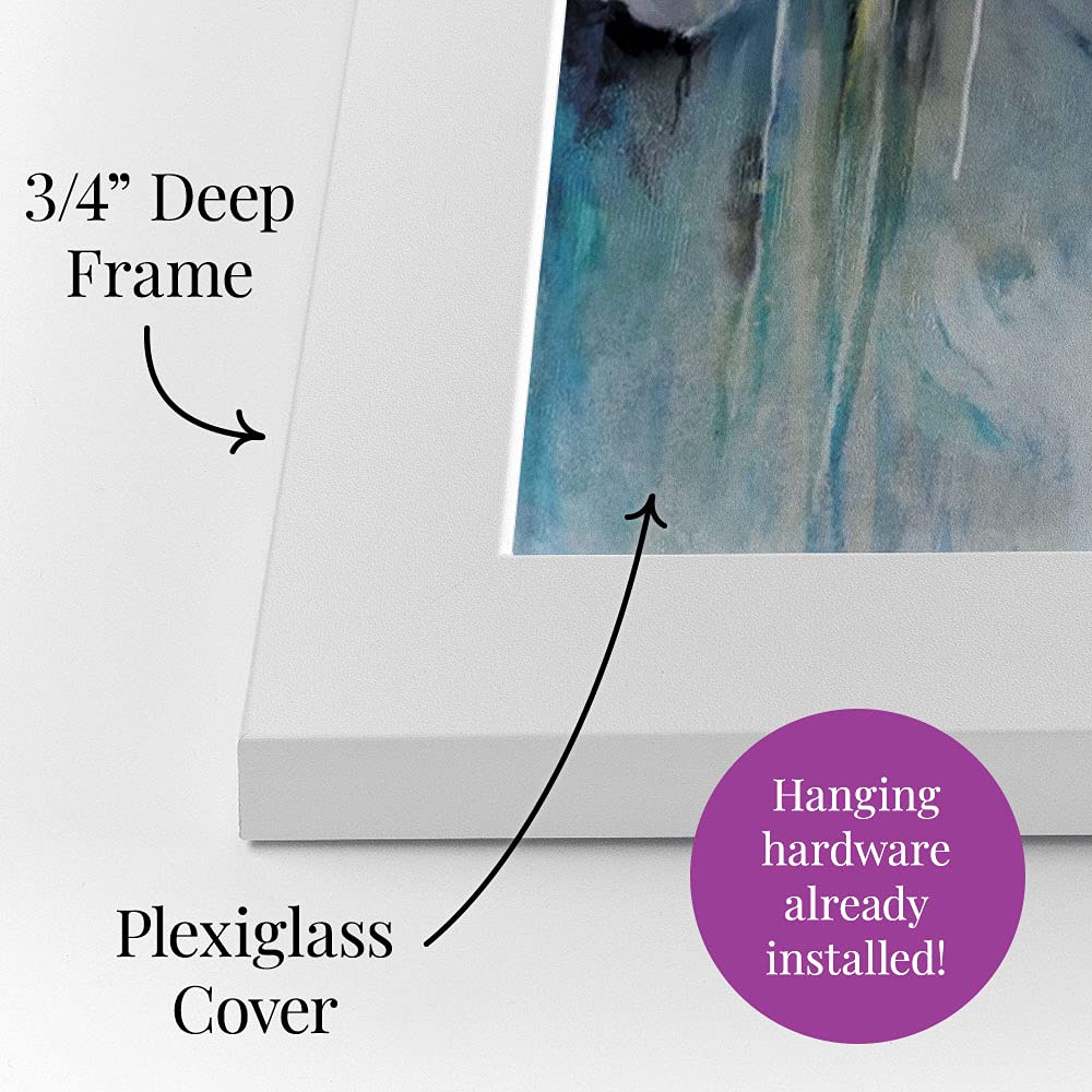 Helping Hands II White Framed Art Print - Figurative Wall Art Decor for Living Room, Bedroom & Office - Modern Home & Office Decoration