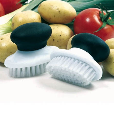 NORPRO Grip EZ Scrub Brush - Heavy Duty Cleaning Brush with Comfortable Non-Slip Handle for Kitchen, Bathroom, Tile, Grout, and Outdoor Use
