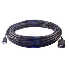 QualConnect Plenum USB 2.0 High Speed Active Extension Cable - 35ft CMP Rated (Male to Female) for Home Office, Server Rooms & Data Centers | Reliable Long-Distance USB Connection