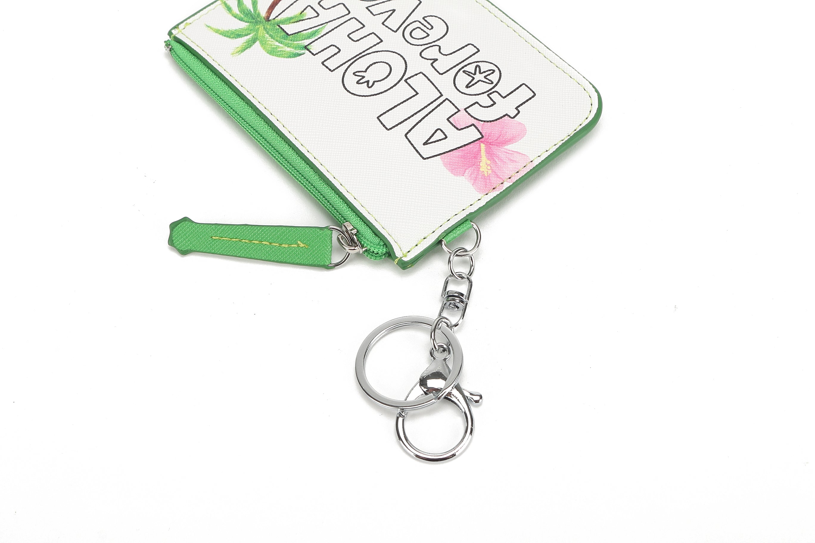 Aloha Forever White Leather Card Holder - Slim RFID Blocking Wallet for Men & Women - Perfect for Travel, Business & Everyday Use