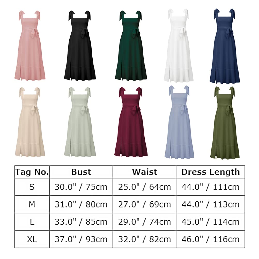 Elegant Women's Square Neck Spaghetti Strap Ruffle Split Midi Dress - Wedding Guest, Cocktail Party & Bridesmaid Formal Attire for Special Occasions