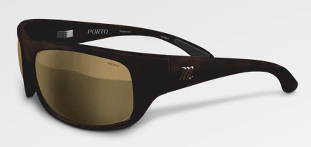 Marucci Porto Clear Tortoise-Polar Baseball Sunglasses with Bronze Mirror Lens - UV Protection Sports Eyewear for Baseball, Softball & Outdoor Activities