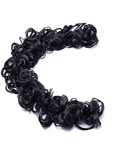 Kabello Synthetic Ponytail & Bun Maker Hair Extension for Women & Girls - Black | Clip-in Hairpiece for Quick Hairstyles, Parties & Daily Wear
