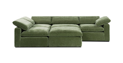 5-Seat Aspen Modular Sectional Sofa with Reversible Chaise - Modern L-Shaped Couch for Living Room, Family Room & Home Theater