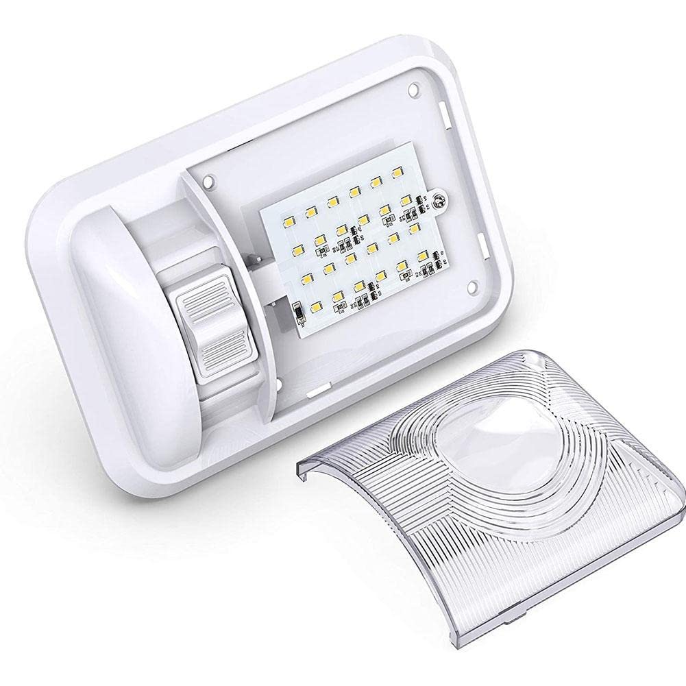 12V LED RV Interior Lights - 6500K Daylight White, 3.5W 400LM with ON/Off Switch - Pack of 4 for RV, Van, Trailer, Camper, Boat - Perfect for Nighttime Reading & Cabin Illumination