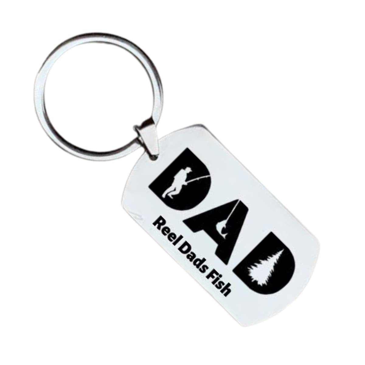 Stainless Steel Fishing Reel Keychain for Dad - Unique Father's Day Gift, Fishing Enthusiast Present, Durable Key Ring for Anglers - Perfect for Daily Use, Boat Keys & Tackle Box Accessories