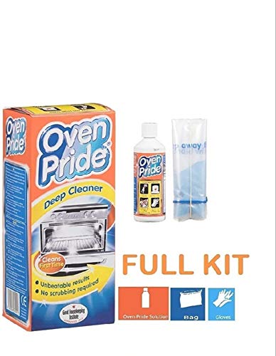 Oven Pride 500ml Complete Cleaning Kit with Safety Gloves & Smart Bag - Effortless Oven Rack & Grill Degreaser, No Scrubbing Needed | Perfect for Deep Cleaning Ovens, Grills & Kitchen Appliances
