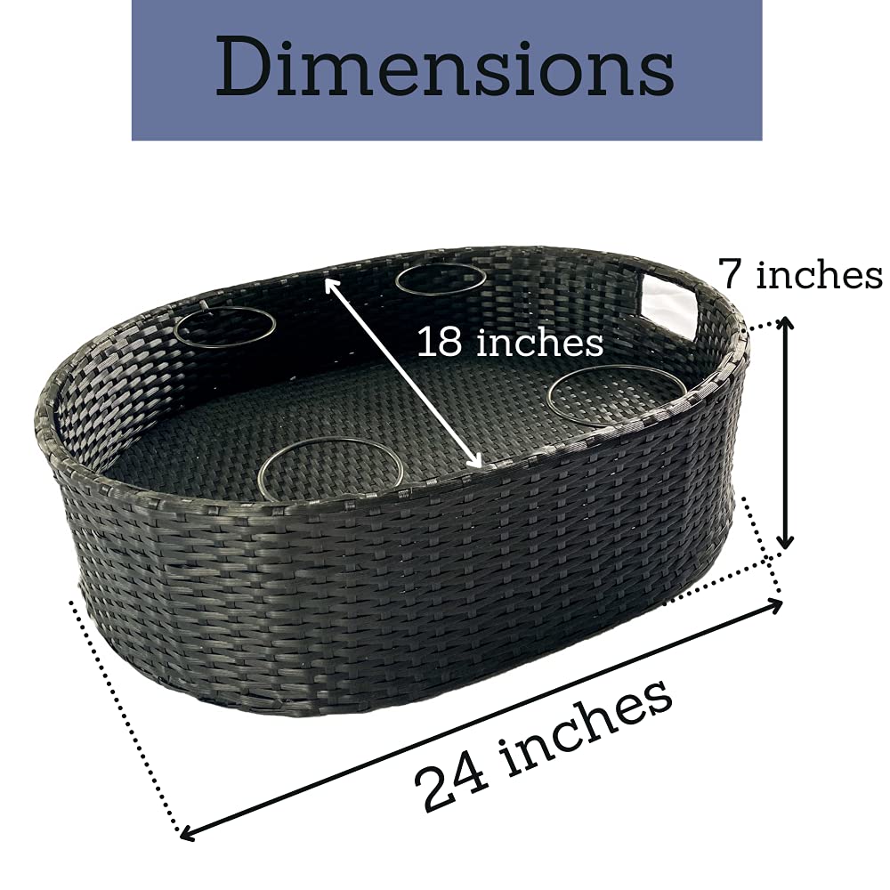 Premium Floating Pool Tray - Waterproof Drink Holder & Snack Tray for Swimming Pools - Stylish Floating Bar & Breakfast Tray for Relaxing by the Poolside or Lake
