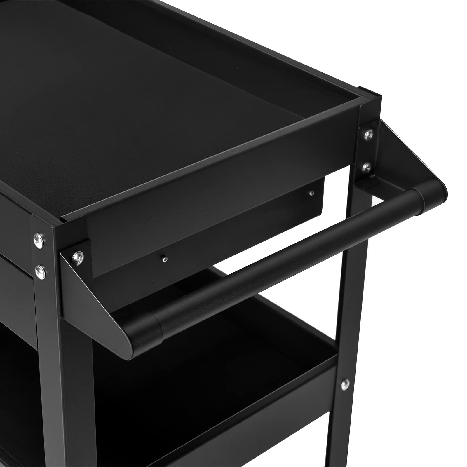IronMax 3-Tier Heavy Duty Rolling Tool Chest with Drawers - Industrial Utility Service Cart, 330 lbs Capacity Tool Box Organizer for Garage, Workshop, Warehouse & Auto Repair Shop - Perfect for Mechanics, DIY Enthusiasts & Professional Technicians