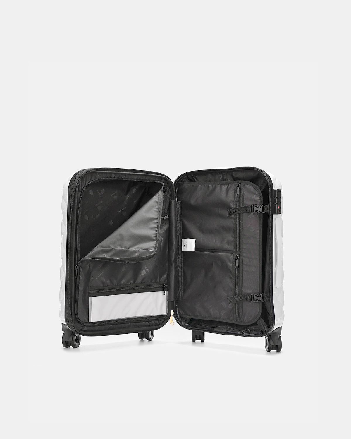 Premium White Diamond 3-Piece Luggage Set with Spinner Wheels - Lightweight Hardshell Suitcase for Travel, Vacation & Business Trips