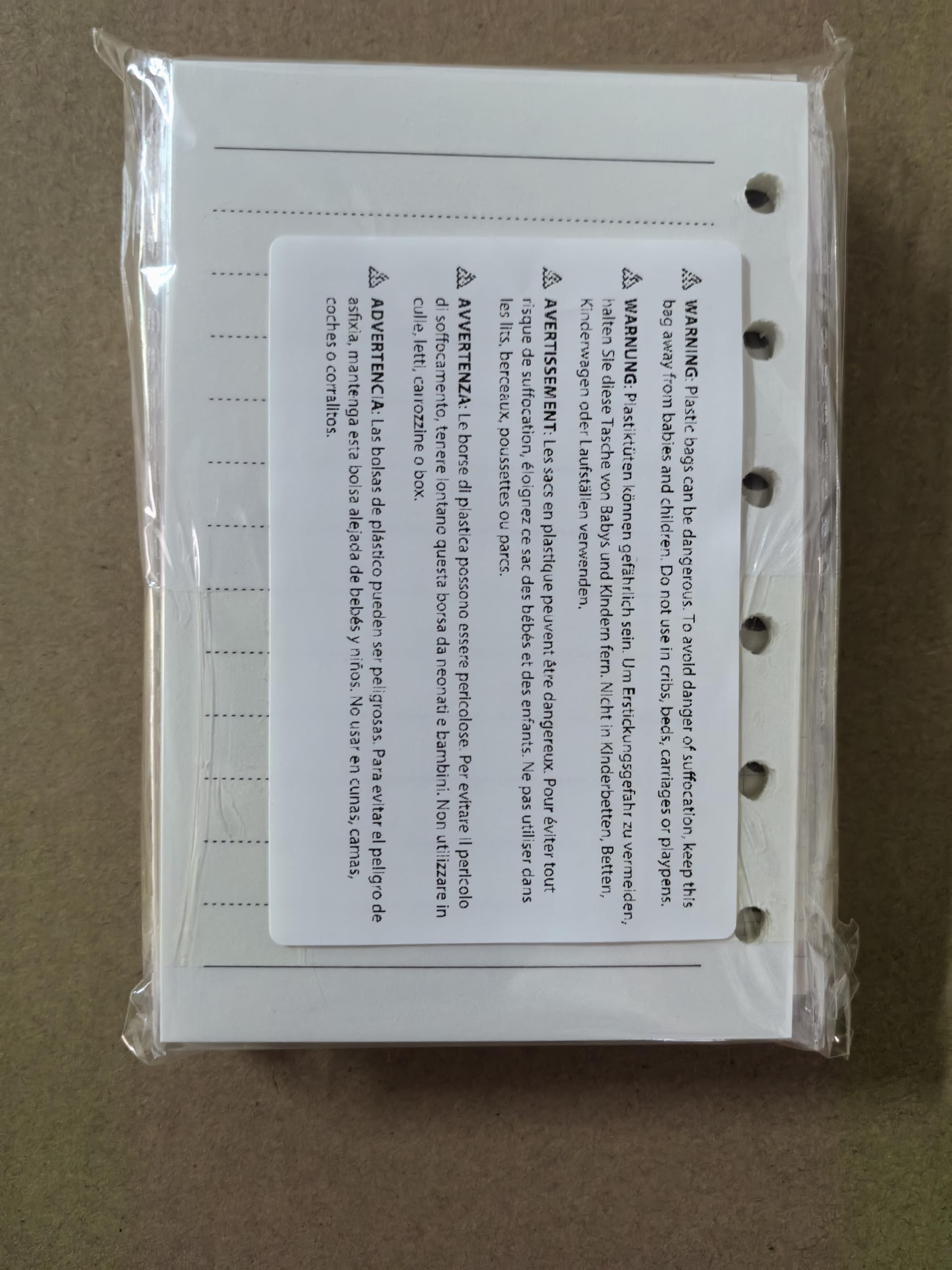 Refillable A7 Notebook Set - 3 Pack Lined Paper, Clear Zipper Binder Pockets, Dividers & Ruler Marker for 6-Ring A5 Binders | Perfect for Planner Organization, Journaling, School & Office Use