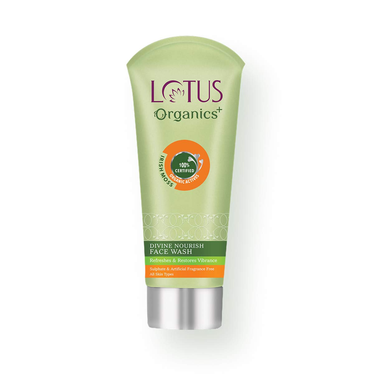 Lotus Organics+ Divine Nourish Face Wash - Sulfate-Free, Gentle Cleanser for All Skin Types | 100ml | Daily Hydration & Makeup Removal for Sensitive Skin