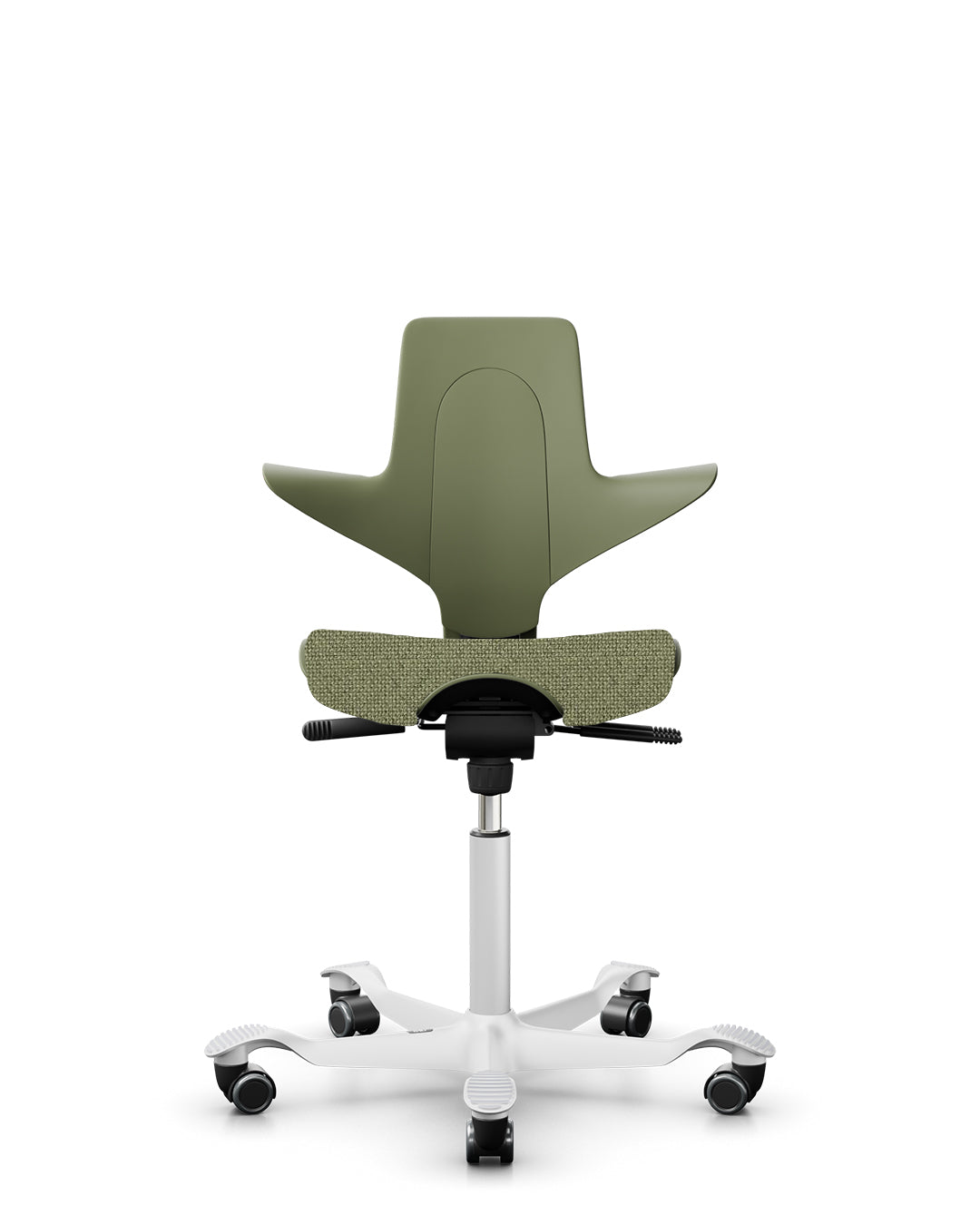 HÅG Capisco Puls 8020 Ergonomic Office Chair - Adjustable Height, Moss Grey (CURA Collection) for Home & Workspace Comfort