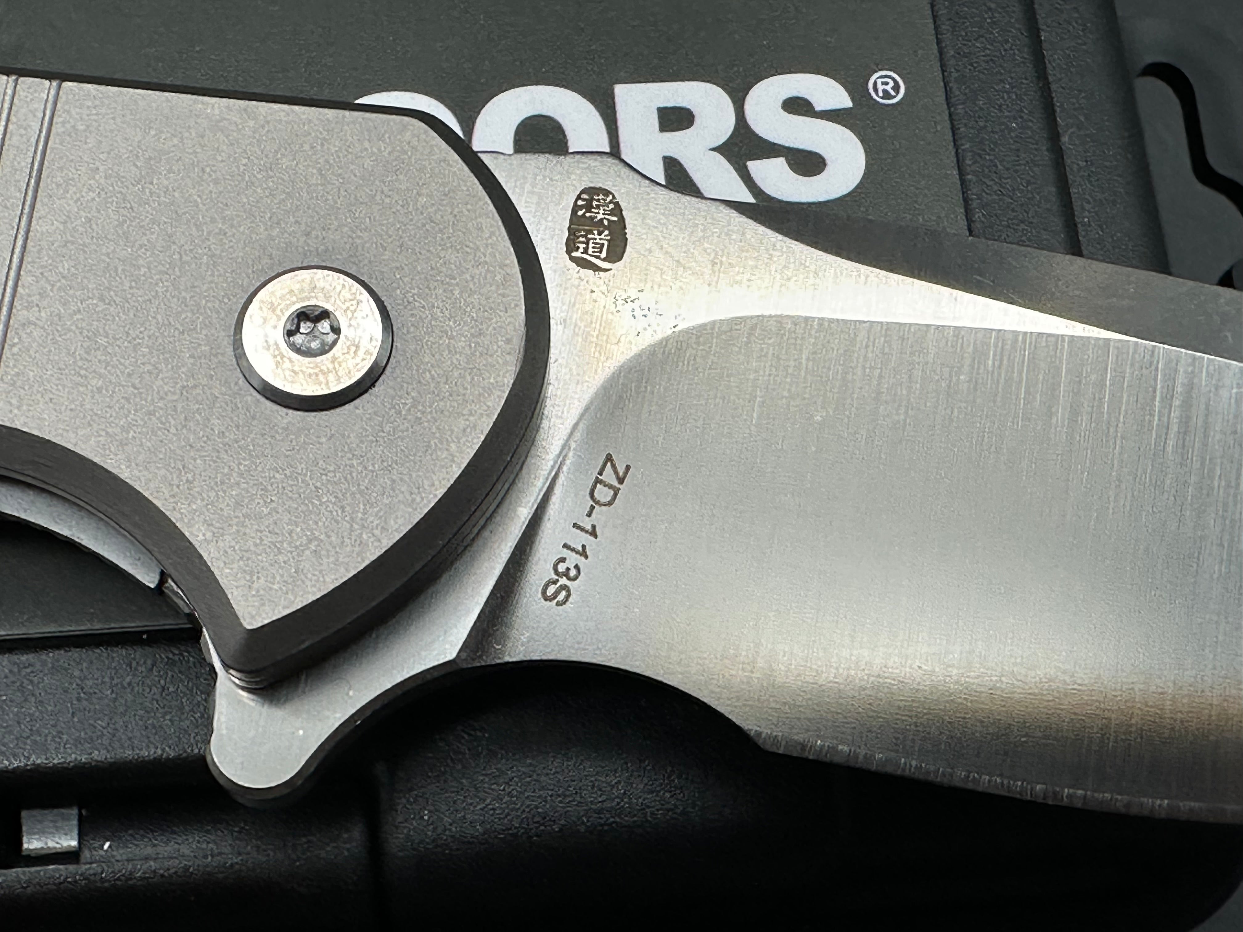 HX Outdoors ZD113S Titanium Handle Folding Knife with 2.85 Inch D2 Steel Blade - Perfect for Camping, Hiking & Outdoor Survival