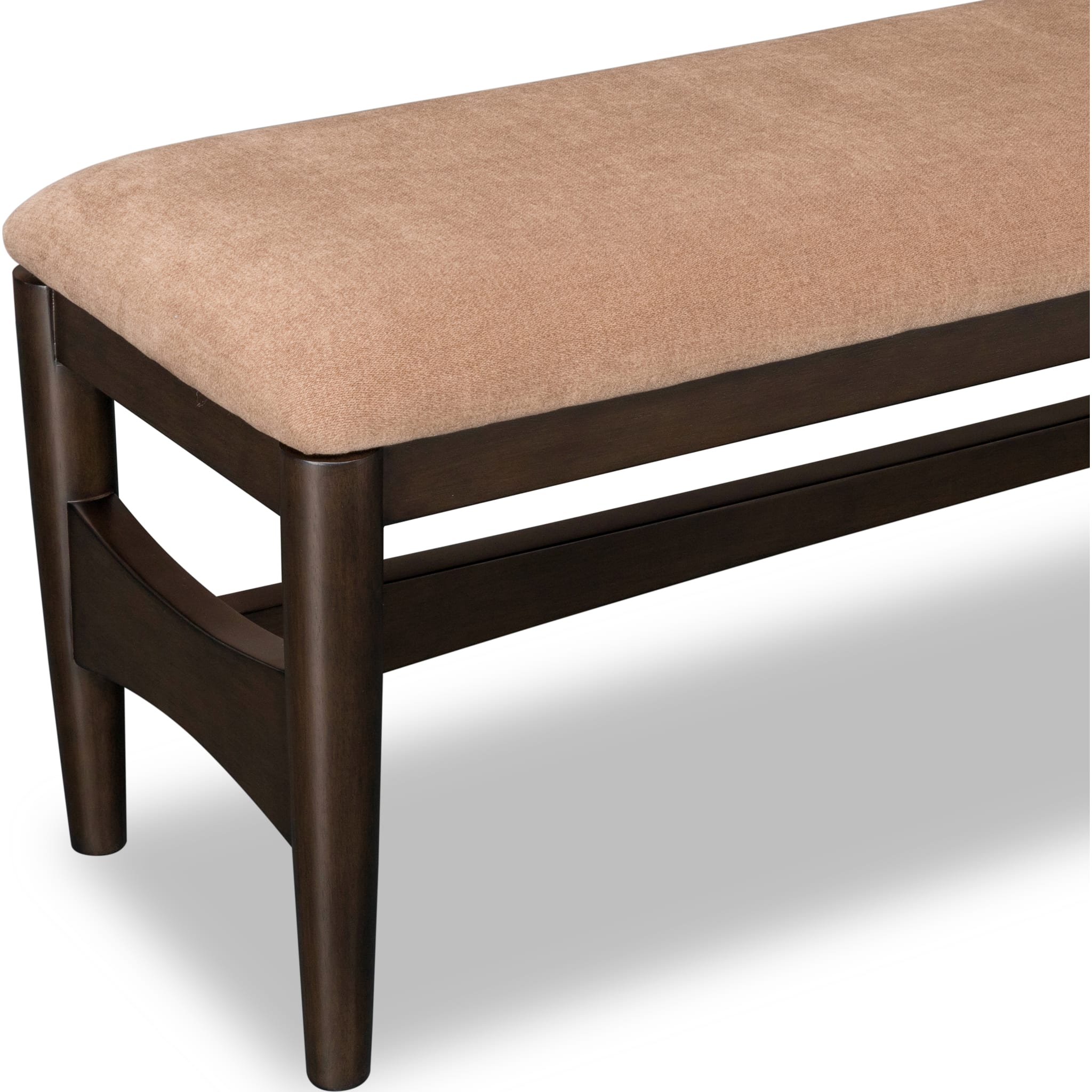 Koko Upholstered Dining Bench in Minx - Modern Kitchen Bench Seat with Tufted Back for Dining Room, Breakfast Nook & Entryway