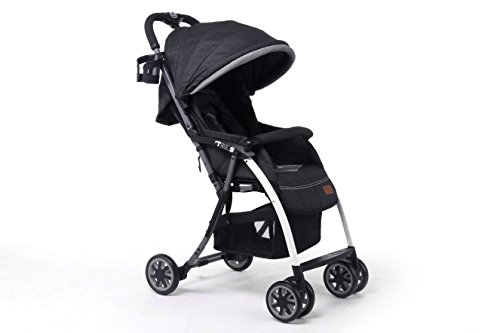 Pali Ultra Lightweight Tre.9 Stroller in Denim Attitude & Los Angeles Black - Only 11 lbs | Compact & Easy Maneuver for City Travel & Daily Errands