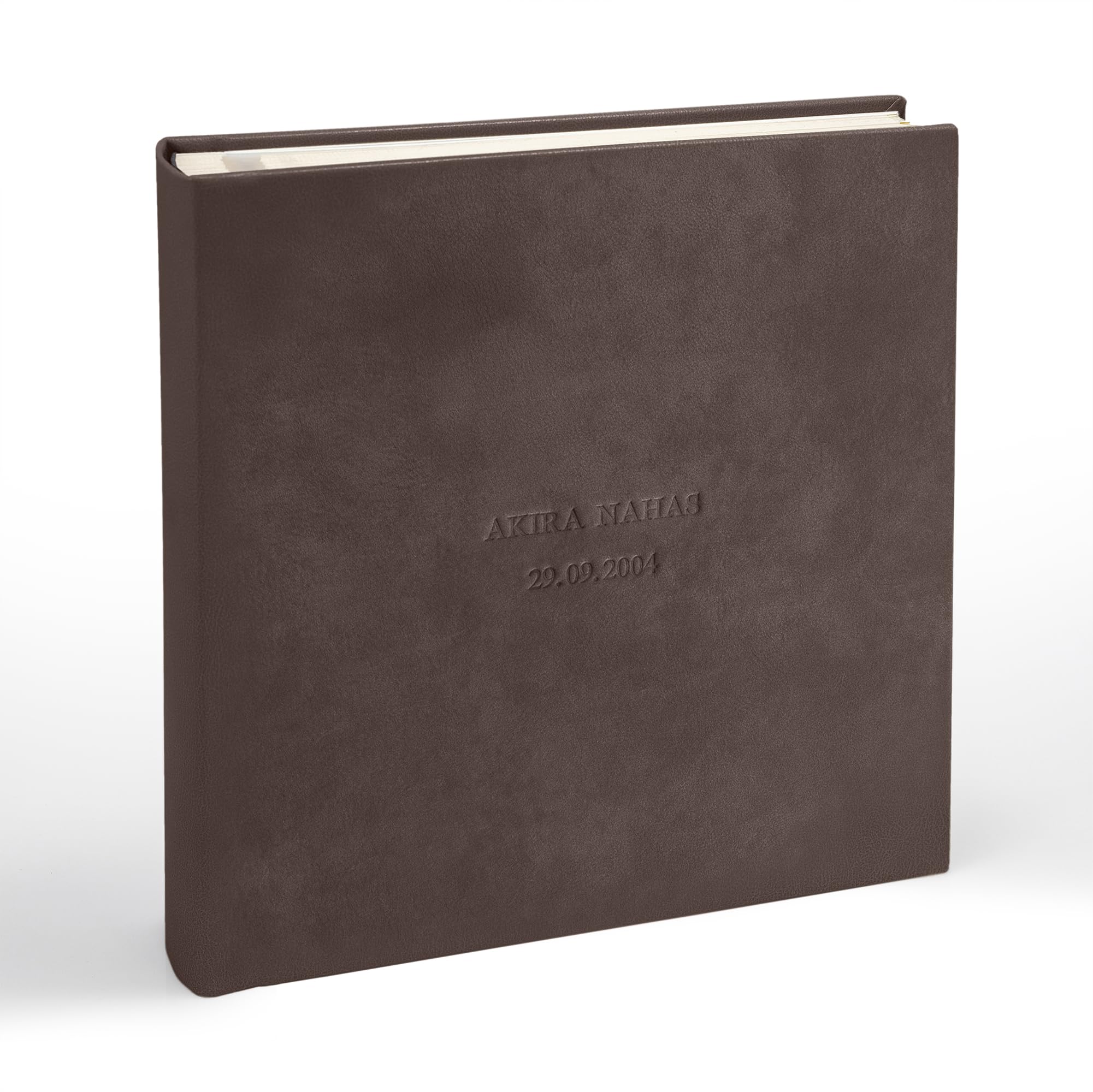 Premium Genuine Italian Leather Self-Adhesive Photo Album - Large Scrapbook for Family, Travel & Wedding Memories | Durable Anniversary & Event Photobook | Perfect for Home Decor, Gift Giving & Memory Preservation