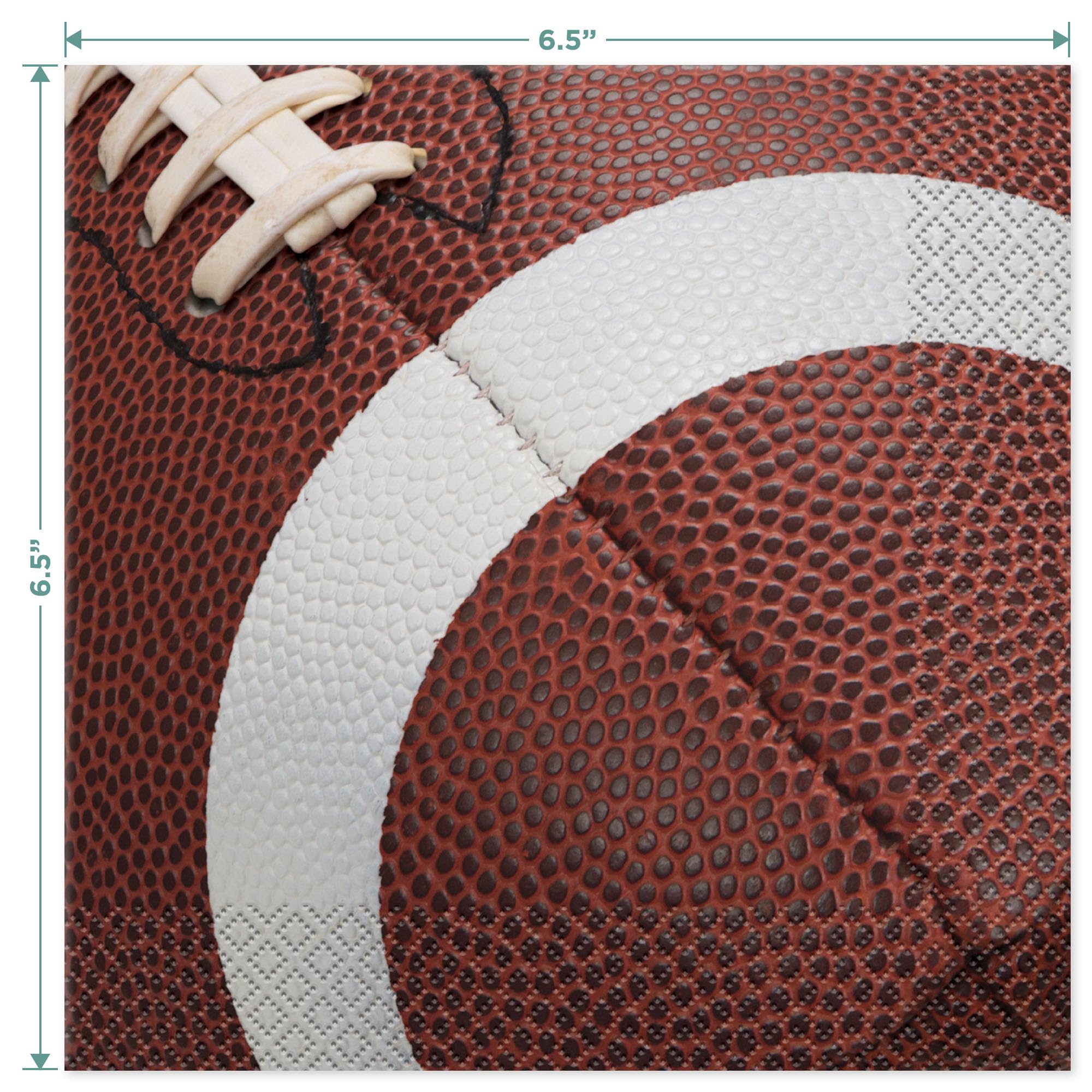 Football Party Supplies Set - 16 Oval Paper Dinner Plates, Luncheon Napkins & Beverage Cups for Game Day Tailgating & Sports Themed Events