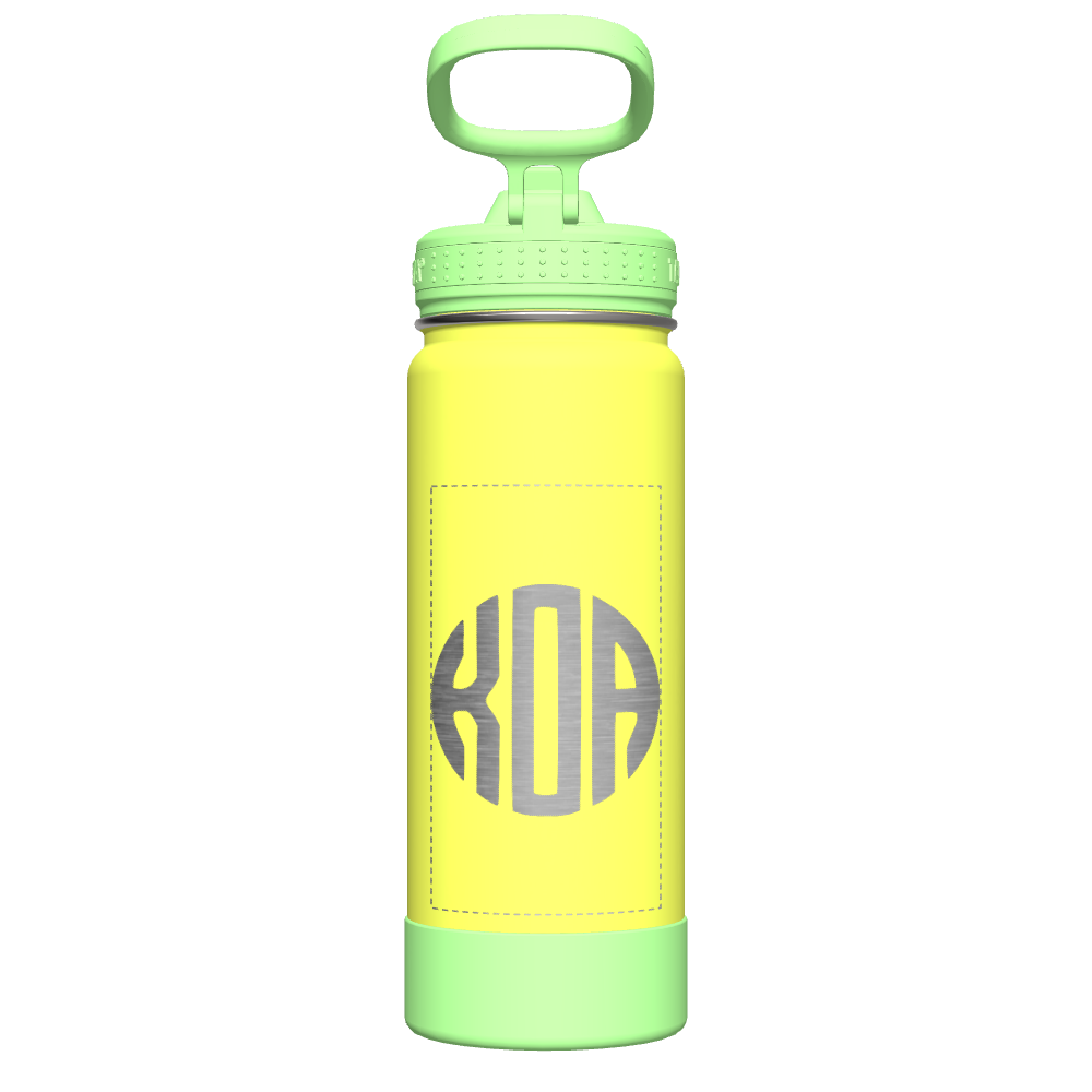 Glow in The Dark Water Bottle with Straw Lid for Kids - Customizable Name - Perfect for School, Sports & Outdoor Activities