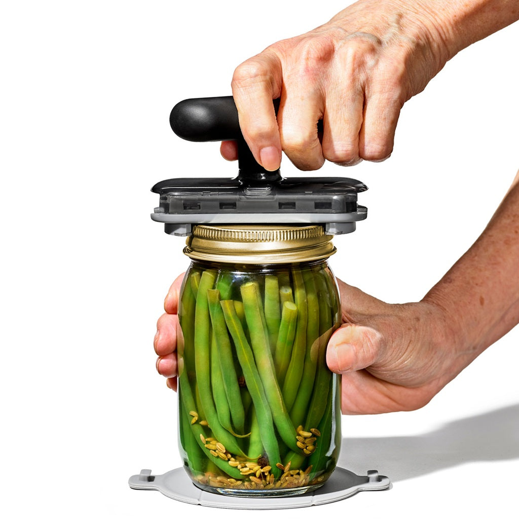 OXO Good Grips Jar Opener with Non-Slip Base Pad - Easy Open Stubborn Lids for Kitchen, Pantry & Canning - Ideal for Seniors & Arthritis Sufferers