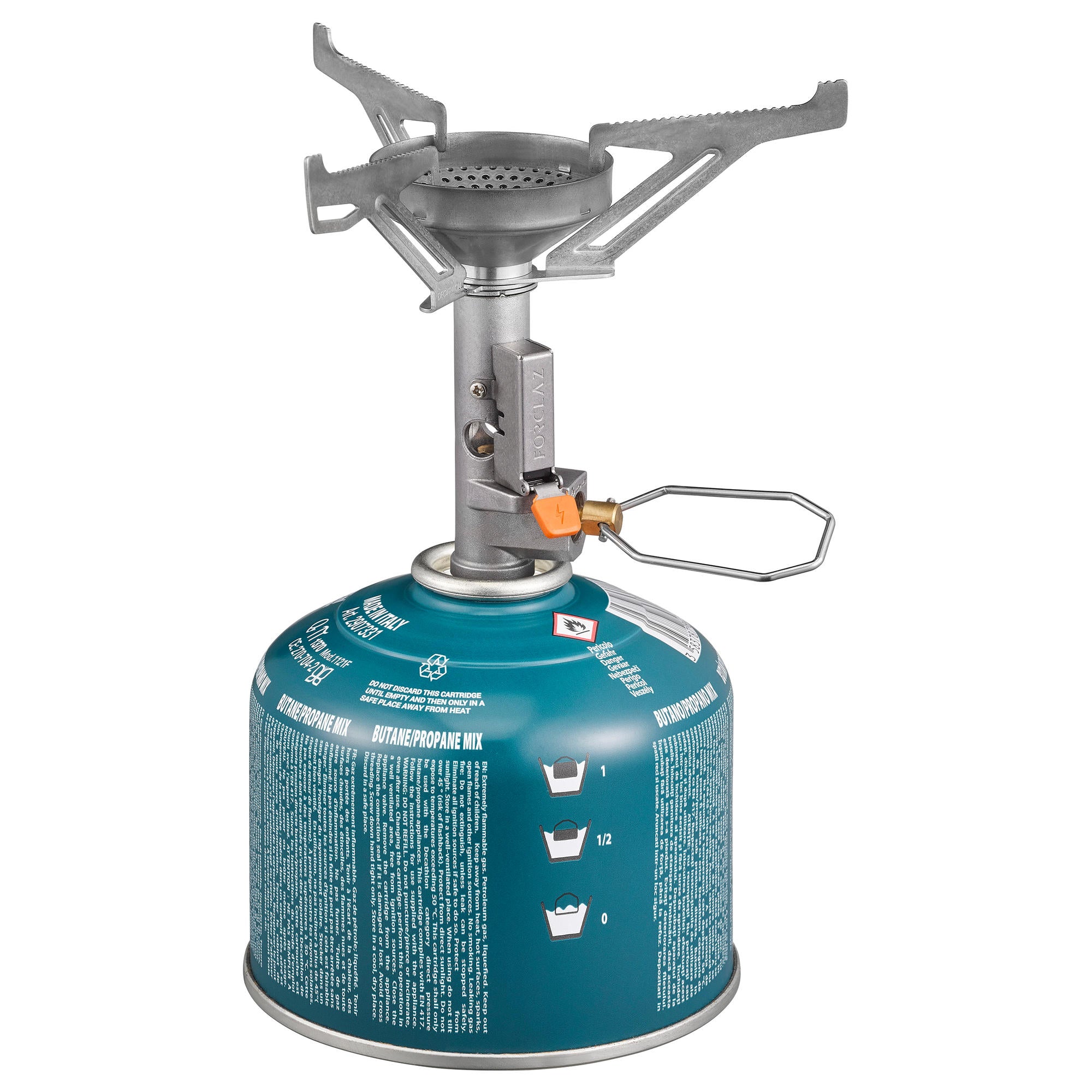 Forclaz MT500 Ultralight Compact Backpacking Stove with Piezo Ignition - Perfect for Hiking, Camping & Outdoor Adventures