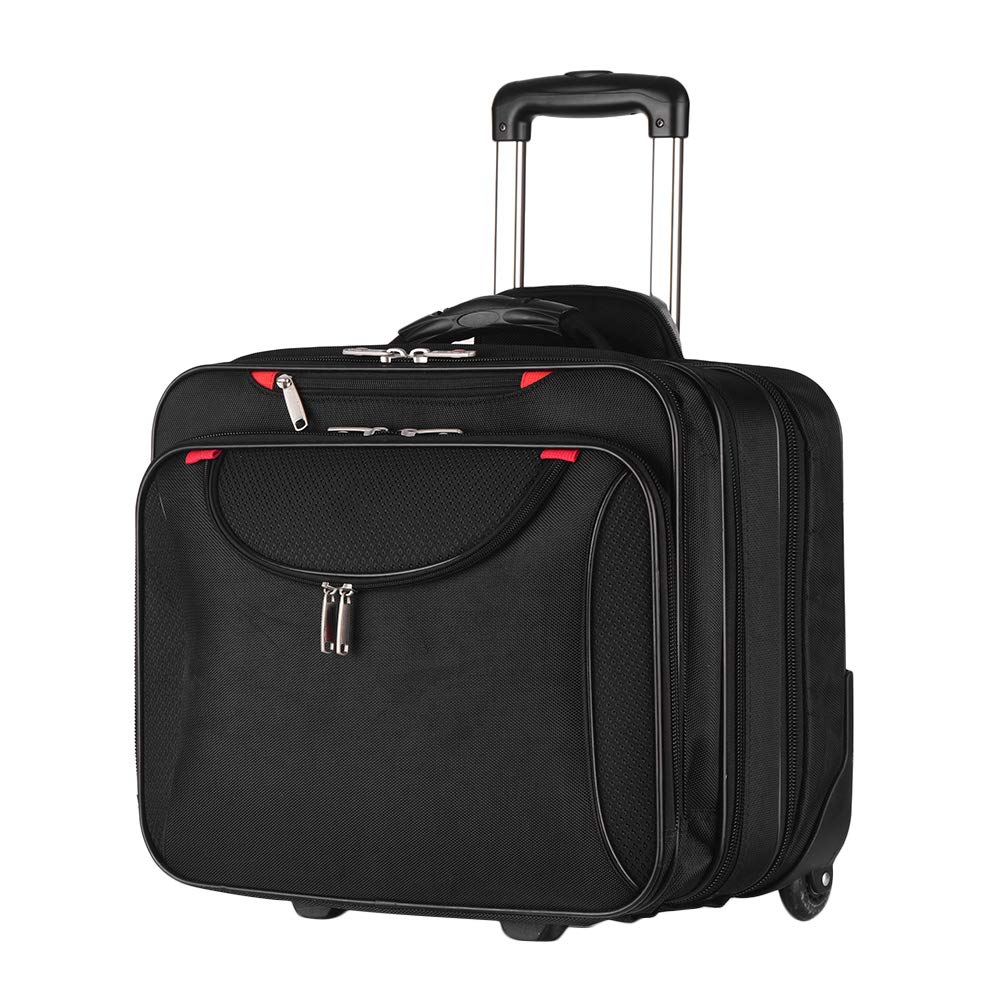 Rolling Laptop Briefcase with Wheels - 14.1