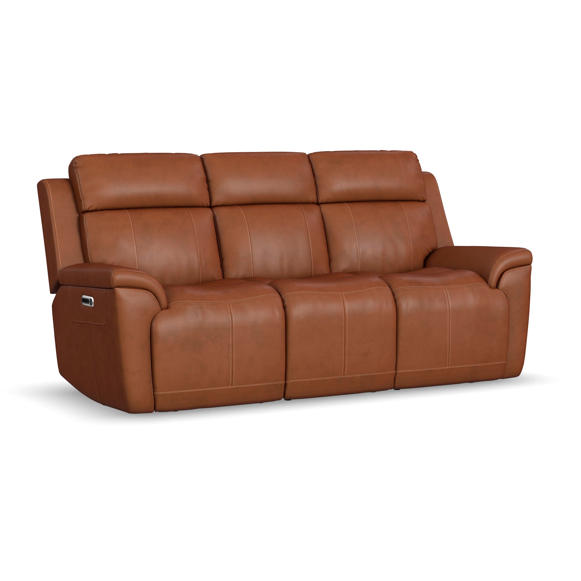 Amelia Power Reclining Console Sofa with Adjustable Headrests & Lumbar Support - Modern Electric Recliner for Living Room, Home Theater & Relaxation