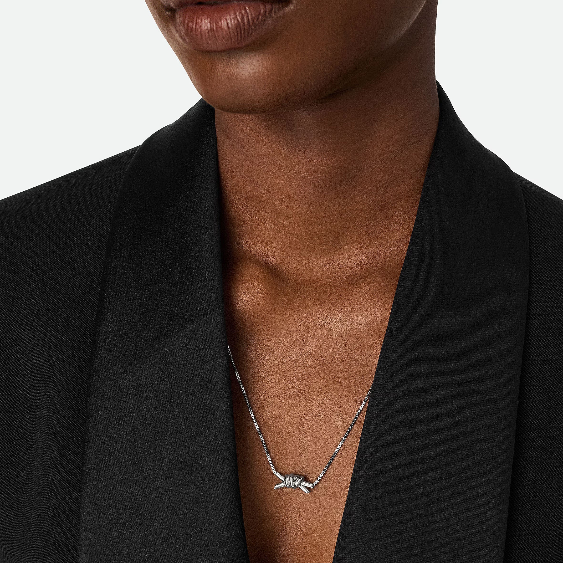 925 Sterling Silver Knot Necklace for Women - Elegant & Dainty Jewelry Gift for Anniversary, Birthday, Valentine's Day