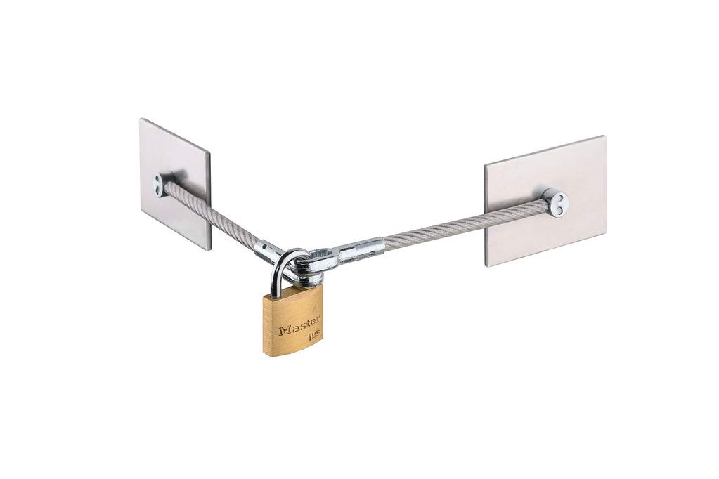 Stainless Steel Refrigerator Door Lock with Key - Child Safety Lock for Home, Office & Commercial Use - Secure Fridge & Freezer (White) - Perfect for Baby Proofing, Pet Safety & Food Protection