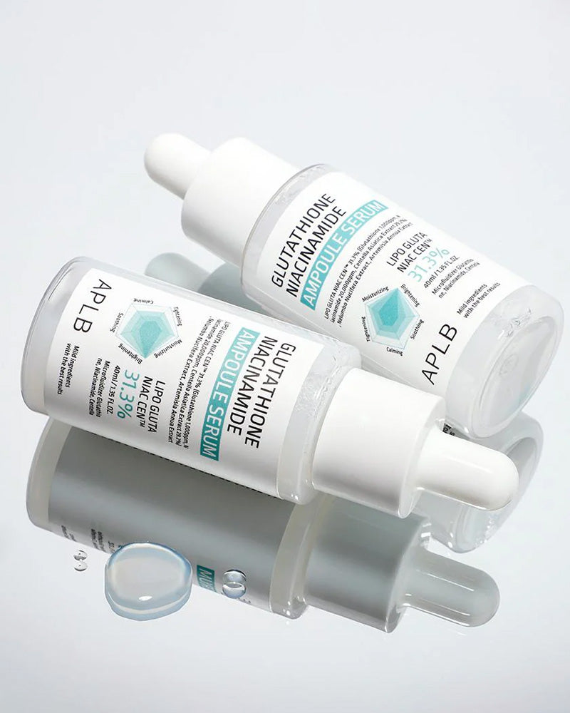 APLB Glutathione Niacinamide Ampoule Serum for Brightening & Hydration – Perfect for Daily Skincare & Anti-Aging Routine